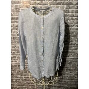 J. Jill Linen button down shirt side tie